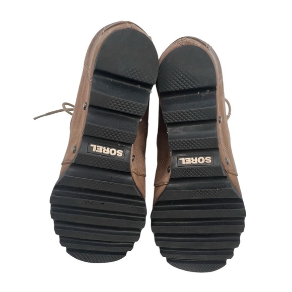 SOREL Joan Of Arctic Brown Wedge Ankle Boots Size 6.5 Women’s - Picture 10 of 10